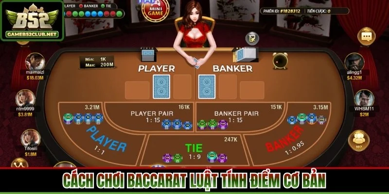 Cách chơi baccarat luật tính điểm cơ bản