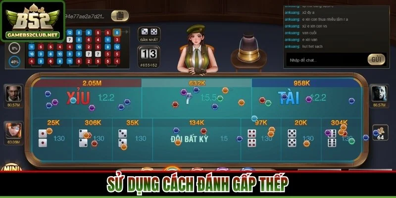 Sử dụng cách đánh gấp thếp